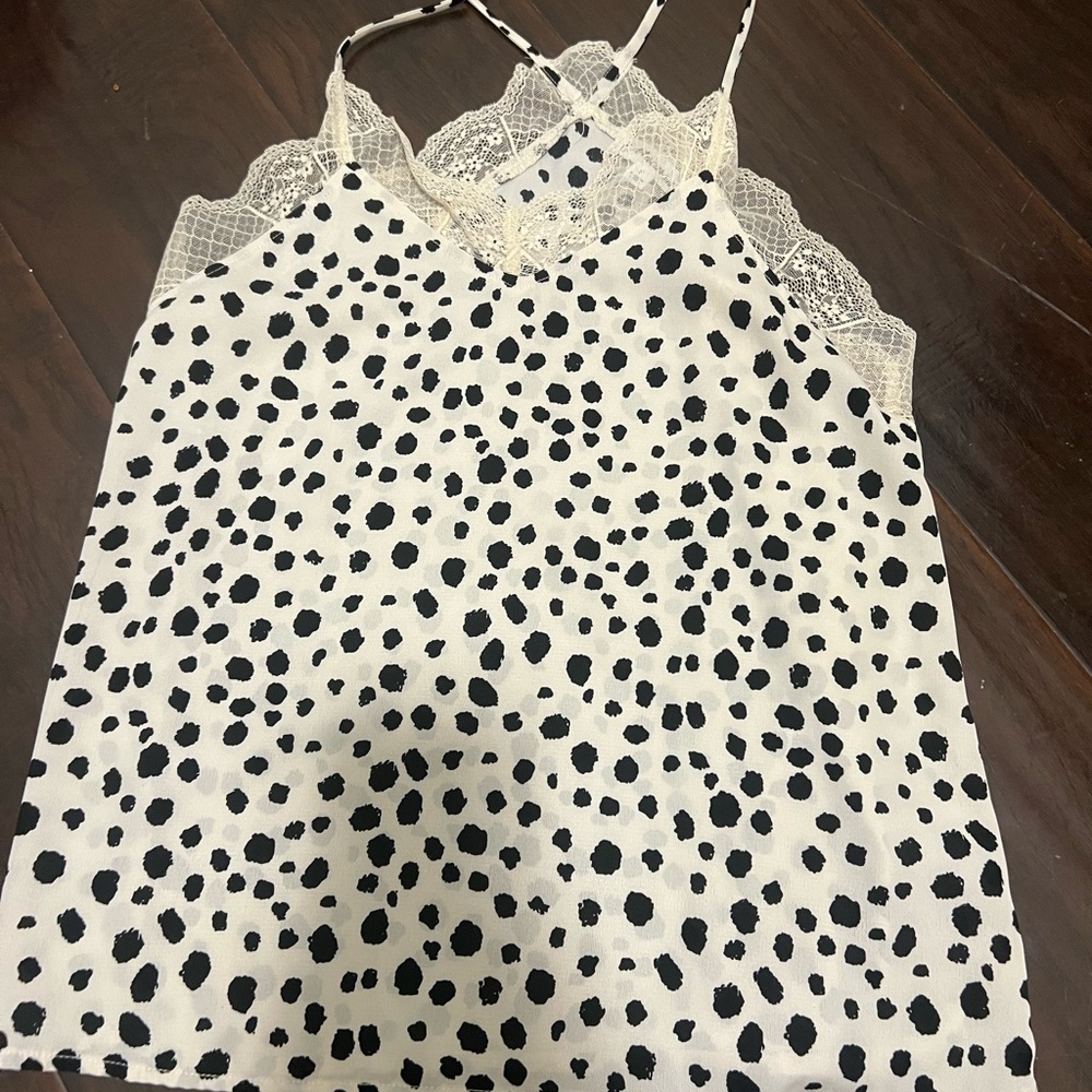 Chic Spotted Lace Cami Top